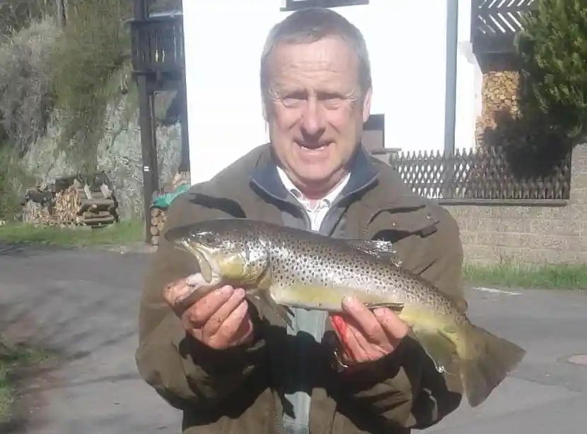 Eine schöne Bachforelle, Länge von 53 cm, Mai 2023