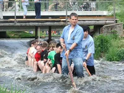 Flossfahrt auf der wilden Rodach.